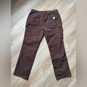 Carhartt Rugged Flex Loose Fit Canvas Double Front Work Pant Sapia Brown XL 16